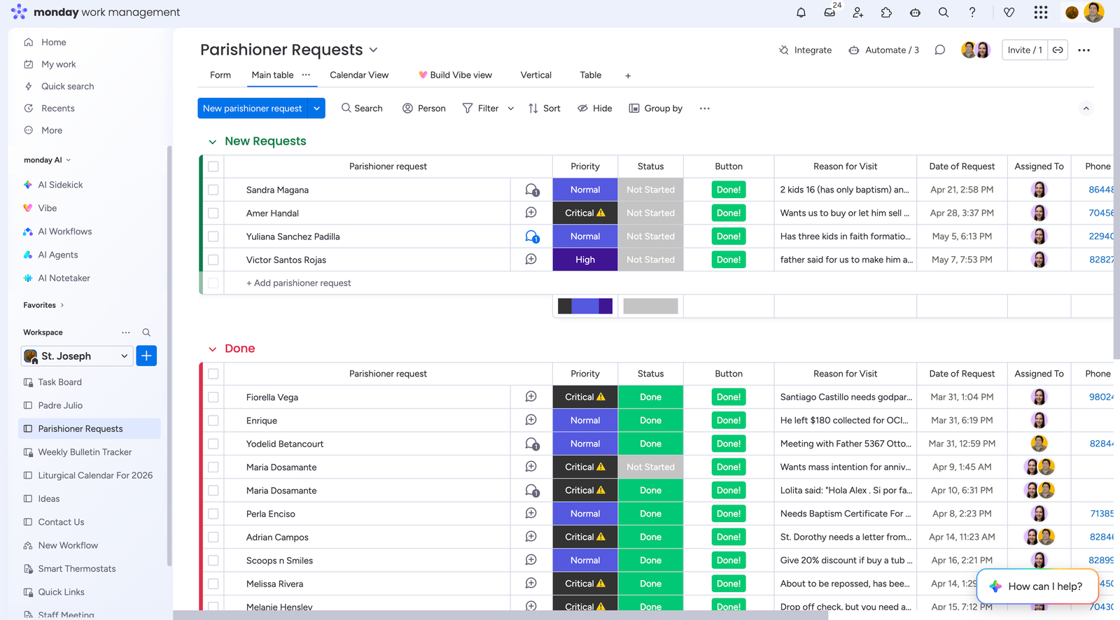 a monday board screenshot